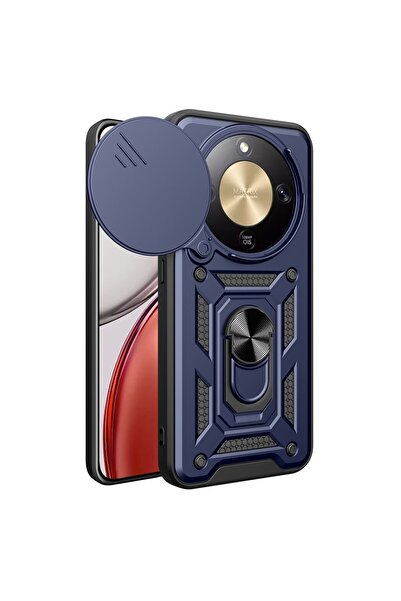 corcishop Honor Magic8 Lite 5G / X9d 5G Kılıf Kamera Korumalı Sürgülü Yüzüklü...
