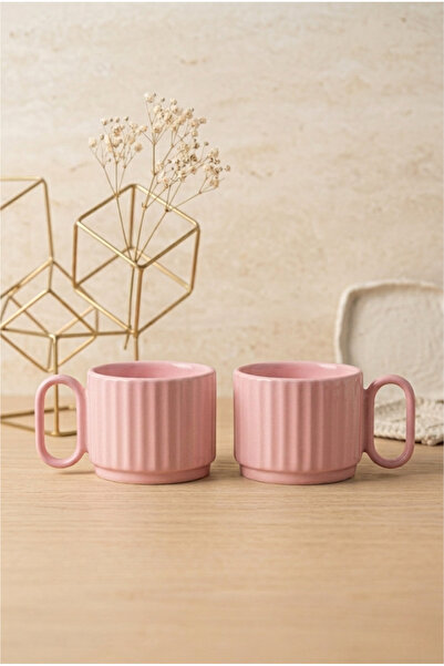 DAY HOME 2'li Seramik Kupa Seti, Seramik Kahve, Espresso ve Çay Kupa Seti