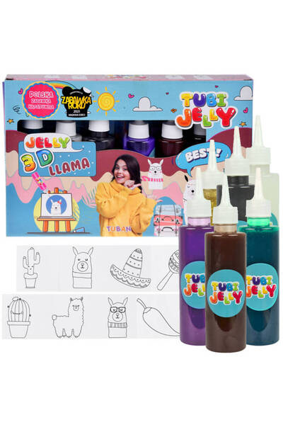 Tuban Set creativ Tubi Jelly Lama 6 culori figurine gel 3D ZA4982
