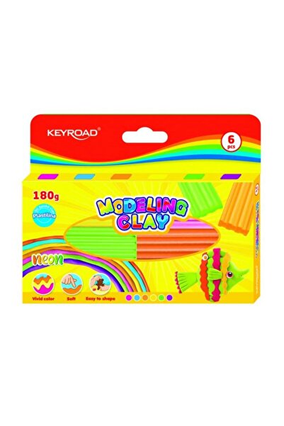 KEYROAD Plastilină 30 g neon 6 culori