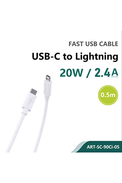 SiPro Siipro Καλώδιο USB-C to Lightning 0,5M 20W White