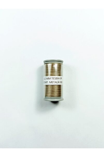 Eskişehir hobi sanat Σχοινί Τεσμπίχ 0,2 χιλιοστά, 30 μέτρα, Μεταλλικό Μπεζ Χρ...