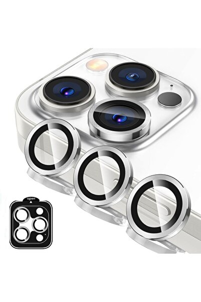 Orso Lens Camera Tempered Glass Silver iPhone 15 Pro/15 Pro Max/16 Pro/16 Pro...