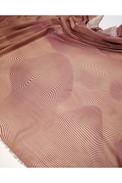 Kumaş Parça Ύφασμα σιφόν σε χρώματα μπορντό και σομόν 140x340εκ.