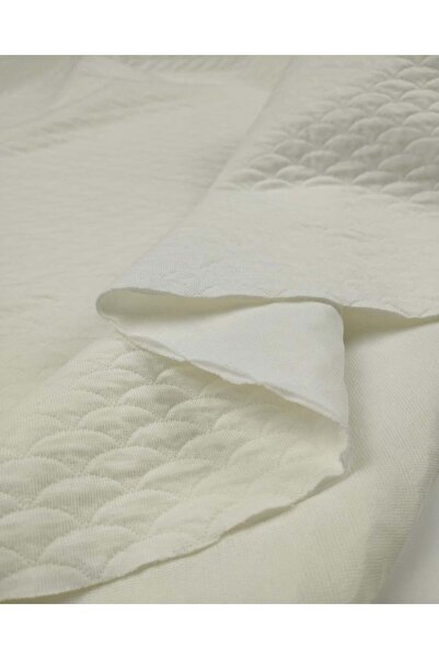 Kumaş Parça Πλεκτό ύφασμα σε χρώμα εκρού 180x230εκ.