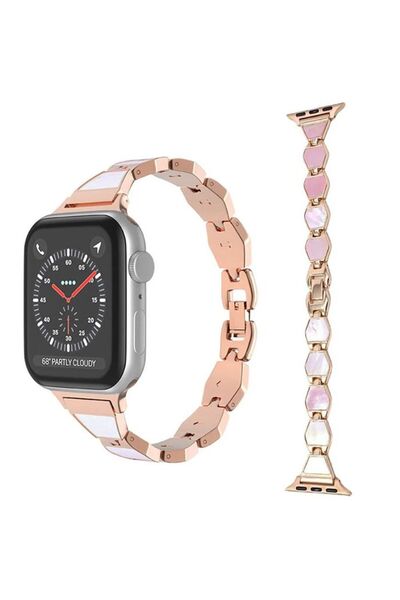 Orso Λουράκι Pastel Pearl Metal Beads Bracelet Pink Apple Watch 38/40/41/42 S...