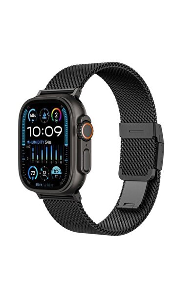 Amazingthing Λουράκι Titan Premium Μεταλλικό Μαύρο Apple Watch 44/45/46/49mm