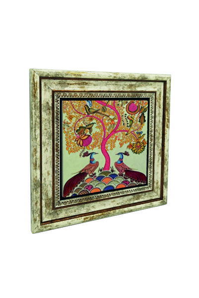 Sadrazam Πίνακας με εκτύπωση Παγώνια σε φυσική πέτρα 25X25KRG-161