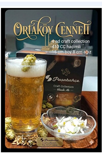 ORTAKÖYCENNETİ Paşaabahçe 4-Piece Craft Collection Glass 410 Cc Volume 15 cm ...