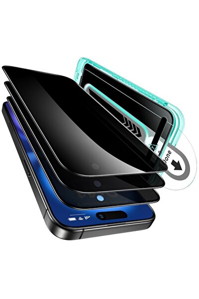 ESR Premium Quality Privacy Tempered Glass iPhone 16 Plus/15 Plus (3-Pack Wit...