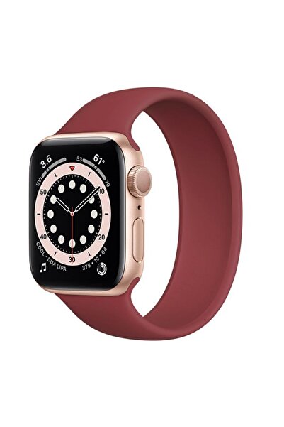 WIWU Solo Loop Series Silicone Wine Red Λουράκι (Size: S) Apple Watch 38/40/4...
