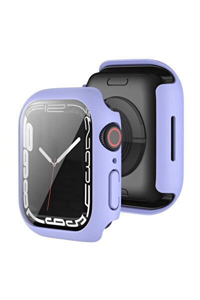 OEM 2-in-1 Hard Frame Violet + Tempered Glass Apple Watch 44mm