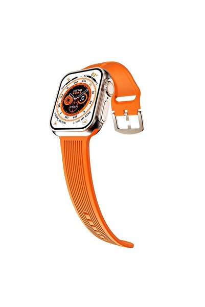 Orso Ribbed Silicone Orange Λουράκι Apple Watch 44/45/46/49mm