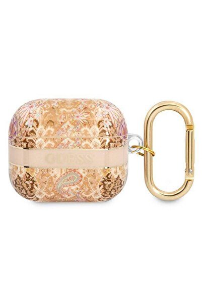 Guess Θήκη Paisley Strap Collection Gold AirPods 3