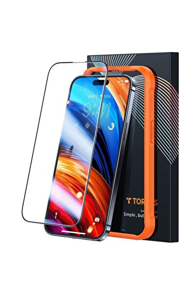 TORRAS GlassGo Diamond Shatterproof Tempered Glass iPhone 15 Pro Max (With Ea...