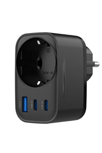 Havit Φορτιστής Wall Charger 2xType-C 1xUSB 30W Black (UC142 EU)