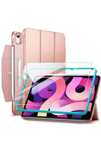 ESR Set Yippee Trifold Case Rose Gold + Tempered Glass iPad Air 4/5