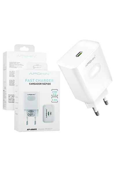 Other Apokin 25W PD USB-C 3A Fast Charger White (PC837Y)