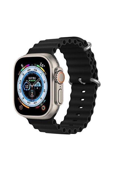 Orso Deluxe Sport Silicone Black Λουράκι Apple Watch 44/45/46/49mm