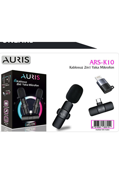 Auris Çiftli kablosuz yaka mikrofonu