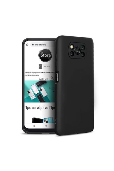 Rubber Silk Case Black Xiaomi Poco X3 NFC