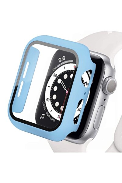 Orso Θήκη 2-in-1 Hard Frame Cyan + Tempered Glass Apple Watch 46mm