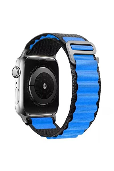Orso Λουράκι Alpine Nylon Loop Band Black Alaskan Blue Apple Watch 44/45/46/49mm