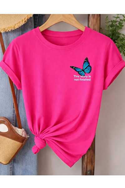 Pink Sky Oversize T-shirt 100% βαμβακερό Unisex Άνετη εφαρμογή Τάση Νέα Σεζόν