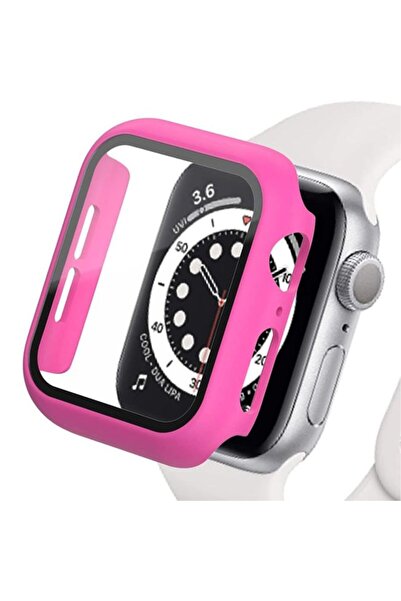 Orso Θήκη 2-in-1 Hard Frame Fuchsia + Tempered Glass Apple Watch 46mm