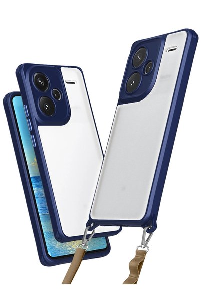 New Face حافظة ZENGEMTX لهاتف Redmi Note 13 Plus من السيليكون (224718) - أزرق...