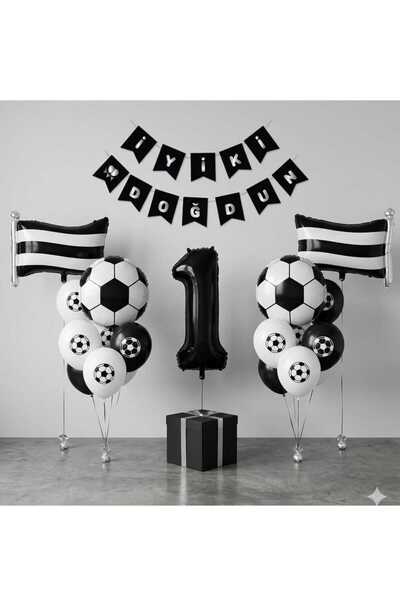 ÇITIPITISTORE Κίτρινο και μπλε σετ μπαλονιών γενεθλίων με θέμα το ποδόσφαιρο