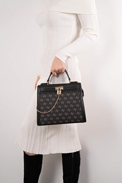Silver Polo Black Sp1166 Women's Handbag