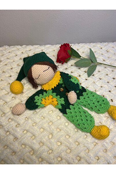 Handmade El Örgüsü Amigurumi Uyku Arkadaşı - Nostaljik Tasarım Örgü Bebek
