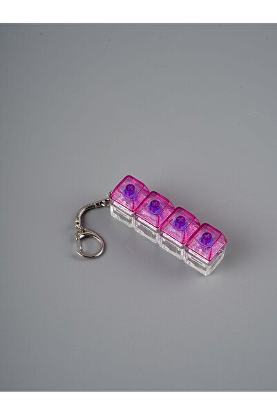 TrendTopic Klavye Anahtarlık Stres Oyuncağı 4 Tuşlu Işıklı