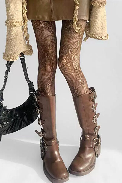 Giraffe Dantel Fileli Çorap Gothic Y2k Steampunk Lolita seksi Holleween Harajuku