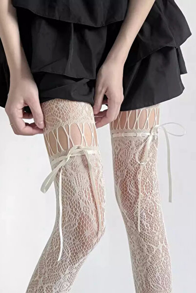 Giraffe Dantel Fileli Çorap Gothic Y2k Steampunk Lolita seksi Holleween Harajuku