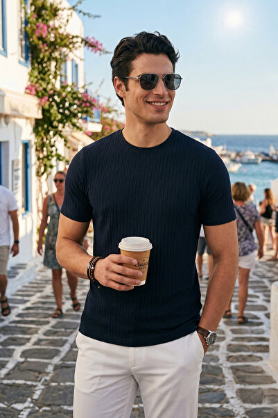 Buratti Βαμβάκι τεμάχια Ανδρικό μπλουζάκι με κανονική εφαρμογή και λαιμόκοψη ...