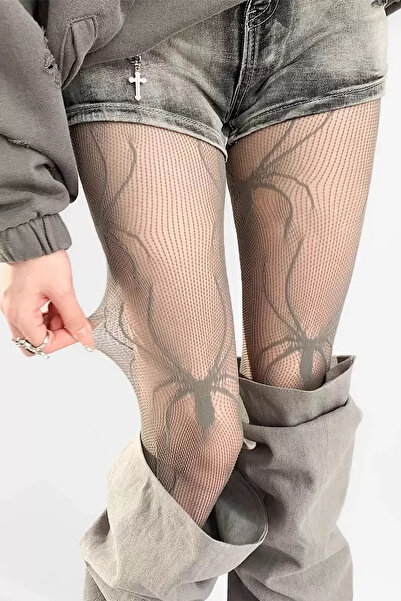 Giraffe Dantel Fileli Çorap Gothic Y2k Steampunk Lolita seksi Holleween Harajuku