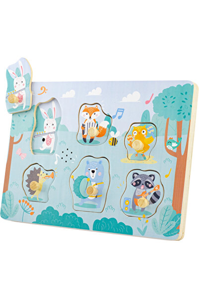 Ulysse Puzzle Sonor din Lemn, Sunete animale, Asociere si Motricitate, Senzor...