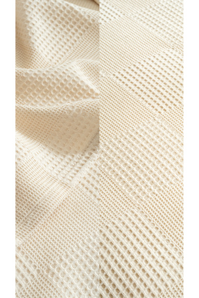 Comfort Craft Square Woven Modern Double Pike - Breathable Cotton Waffle Beds...