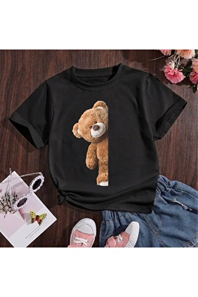playwear Παιδικό unisex μπλουζάκι με στάμπα Half Bear, 100% βαμβακερό, με λαι...