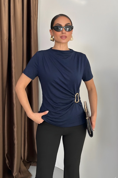 spirituel Γυναικείο T-shirt με κοντό μανίκι, χρυσή αγκράφα, λεπτομερής λεπτομ...