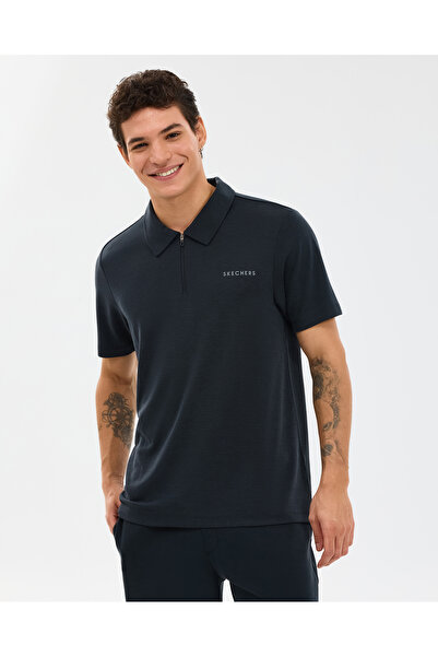 SKECHERS M Soft Touch Pique Polo Erkek Siyah Polo Yaka Tshirt S2610086-3817
