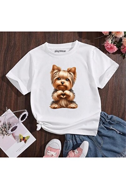 playwear Παιδικό unisex μπλουζάκι με στάμπα Fancy Dog, 100% βαμβακερό, με λαι...