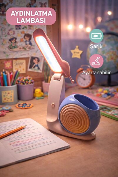 Lamp Masa Lambası Kablosuz Ledli 2 renk Şarjlı model 3