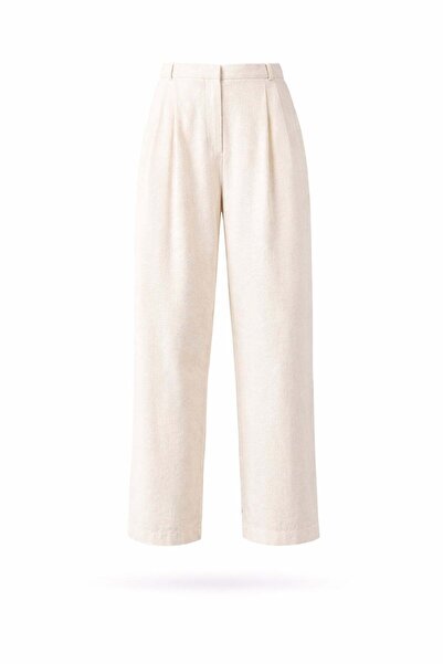 5in1Canpolat Μπεζ λινό παντελόνι ίσιας γραμμής 2014