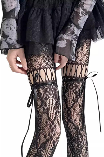 Giraffe Dantel Fileli Çorap Gothic Y2k Steampunk Lolita seksi Holleween Harajuku