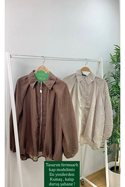 Butik ETEĞİ BALON DETAYLI FERMUARLI ÇEKET