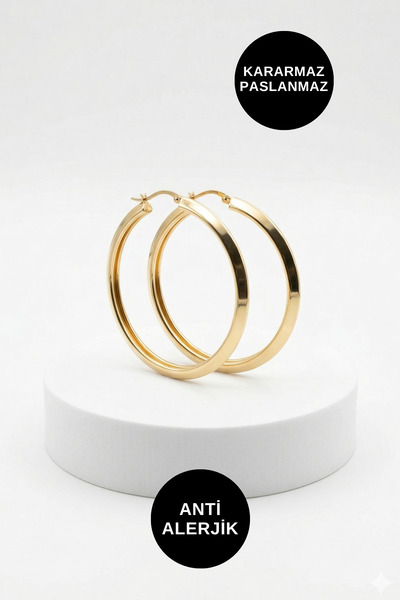 KAYOUBI Gold Color Earrings Non Tarnish Stainless Anti-Allergic Water Resista...