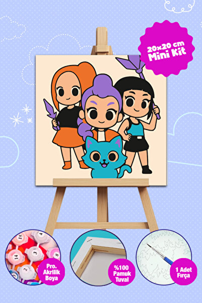 Picasso World Hobby Art Sayılarla Boyama Numaralı Tuval Seti Fırça Boya Dahil...